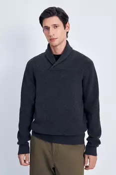 Джемпер прямого силуэта с воротником-стойкой