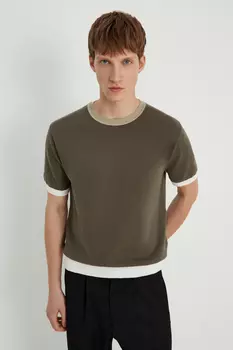 Джемпер с контрастной отделкой