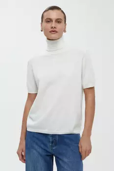 Джемпер с коротким рукавом и воротником-стойкой