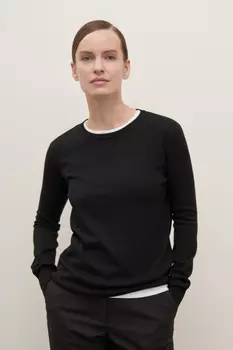 Джемпер с круглым вырезом с добавлением шерсти