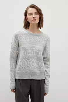 Джемпер с круглым вырезом с добавлением шерсти