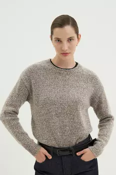 Джемпер с круглым вырезом с добавлением шерсти