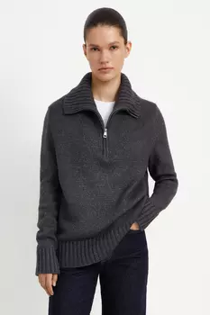 Джемпер с молнией и воротником-стойкой