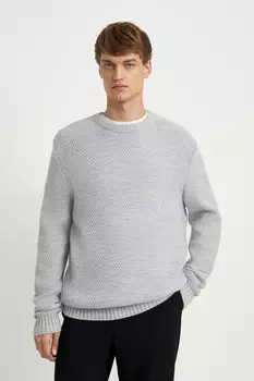 Джемпер с округлой горловиной прямого кроя