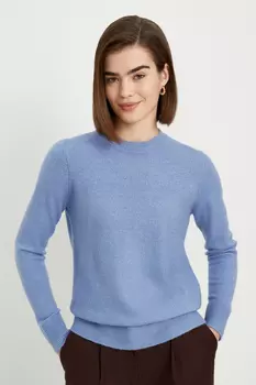 Джемпер с округлой горловиной прямого силуэта