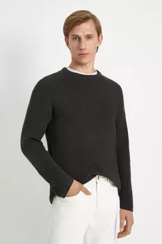 Джемпер с рукавом реглан и округлой горловиной