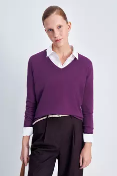 Джемпер с v-образным вырезом