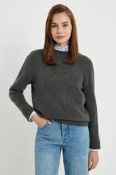 Джемпер с воротником-стойкой