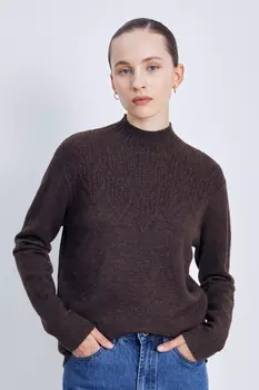 Джемпер с воротником-стойкой