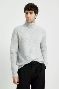 Джемпер с воротником-стойкой прямого кроя