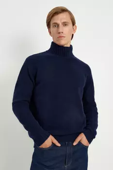 Джемпер с воротником-стойкой прямого кроя