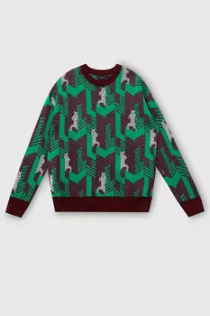 Джемпер с жаккардовым узором с добавлением шерсти