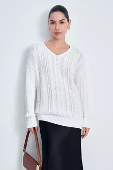 Джемпер свободного силуэта из хлопка