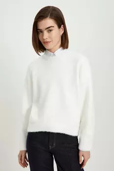 Джемпер свободного силуэта с объемными рукавами