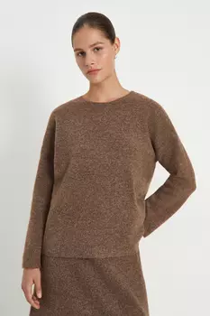 Джемпер свободного силуэта с округлой горловиной