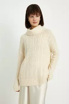 Джемпер свободного силуэта с шерстью