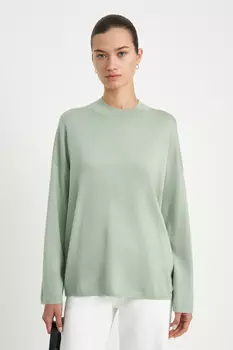 Джемпер свободного силуэта с высоким воротником