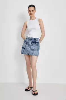 Джинсовая юбка мини