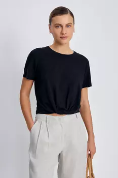 Футблолка из хлопка с узлом