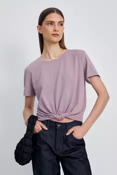 Футблолка из хлопка с узлом