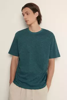 Футболка из хлопка с цветочным принтом