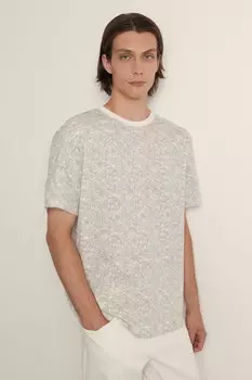 Футболка из хлопка с цветочным принтом