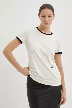 Футболка из хлопка с отделкой