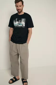 Футболка из хлопка с принтом