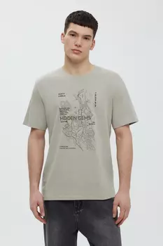 Футболка из хлопка с принтом