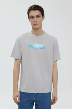 Футболка из хлопка с принтом