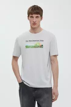 Футболка из хлопка с принтом