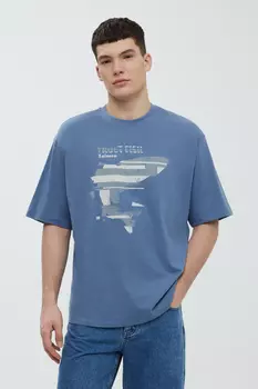 Футболка из хлопка с принтом