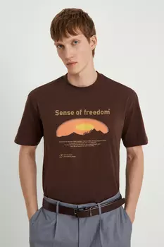 Футболка из хлопка с принтом