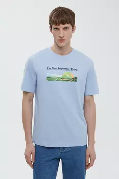 Футболка из хлопка с принтом