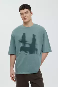 Футболка из хлопка с принтом