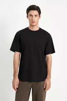 Футболка из хлопка свободного силуэта