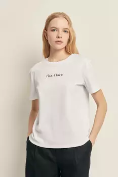 Футболка из мерсеризованного хлопка с принтом