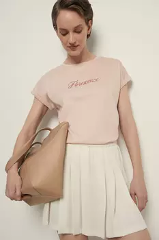 Футболка из мерсеризованного хлопка с принтом