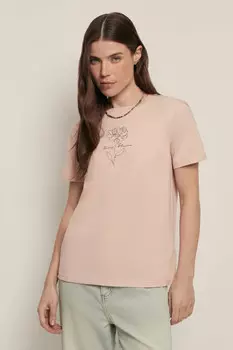 Футболка приталенного силуэта с принтом