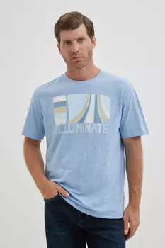 Футболка прямого силуэта с принтом