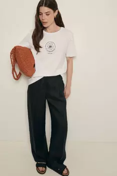 Футболка прямого силуэта с принтом