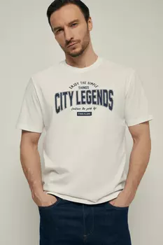 Футболка прямого силуэта с принтом