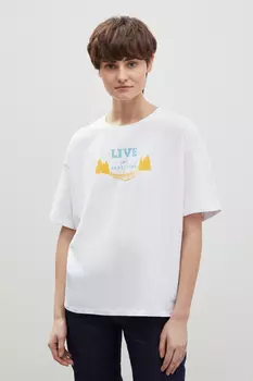 Футболка с принтом из хлопка