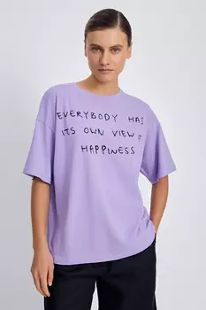 Футболка с принтом из хлопка