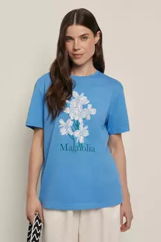 Футболка свободного силуэта с принтом