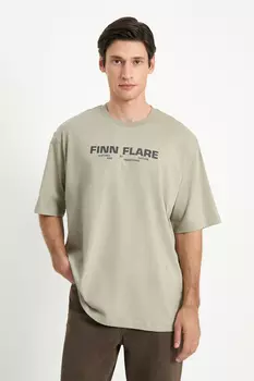 Футболка свободного силуэта с принтом