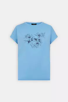 Футболка свободного силуэта с принтом