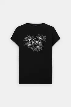 Футболка свободного силуэта с принтом