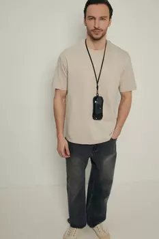 Футболка свободного силуэта с принтом