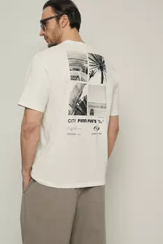 Футболка свободного силуэта с принтом